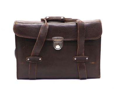 Кожаный коричневый кофр для фототехники (СССР)