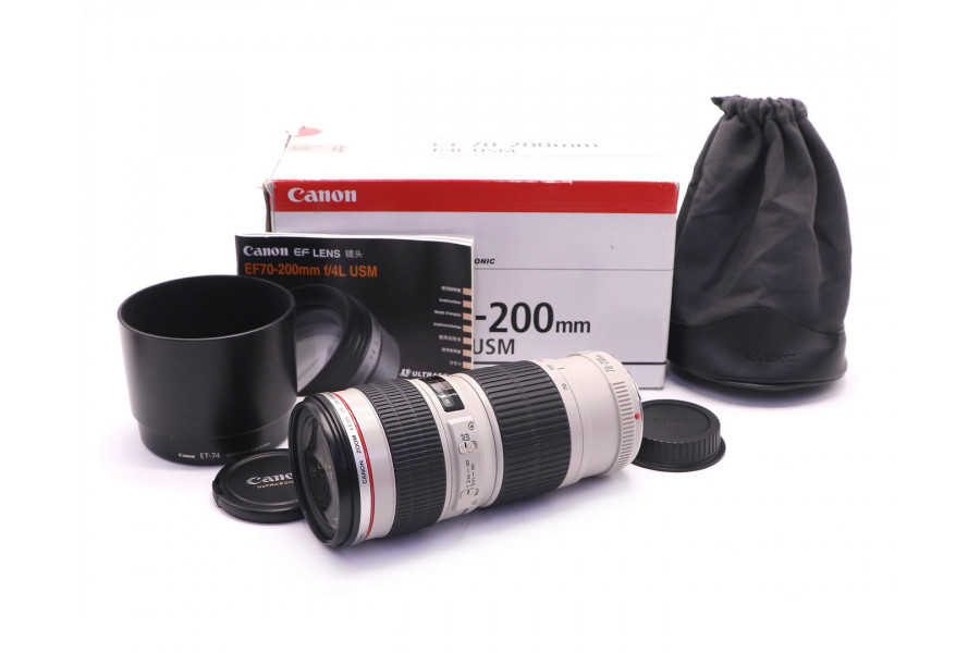 Цифровой Canon EF 70-200mm f/4L USM в упаковке