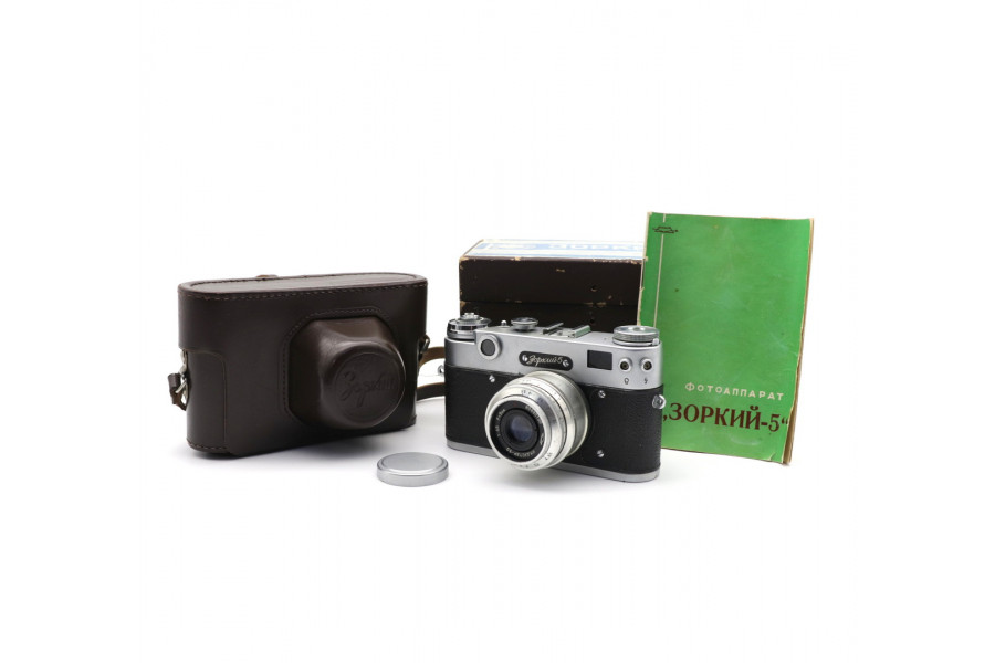 Советский фотоаппарат Зоркий 5 kit в упаковке