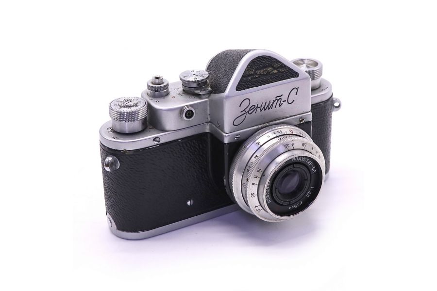 Фотокамера Зенит С + Индустар-50 (КМЗ, 1956)