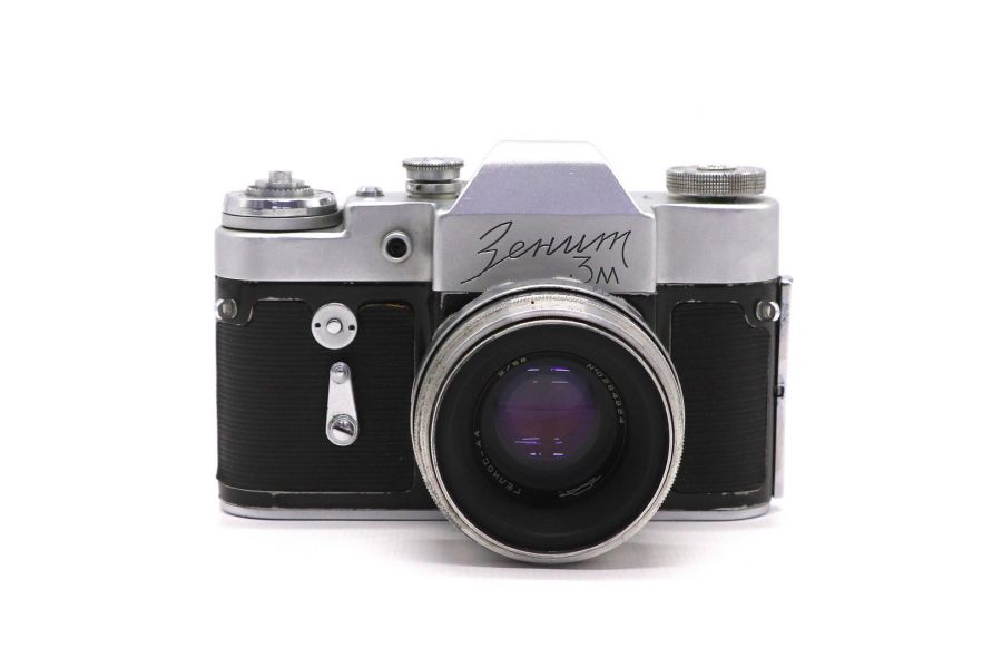 Зеркальный фотоаппарат Зенит 3М + Гелиос-44 silver