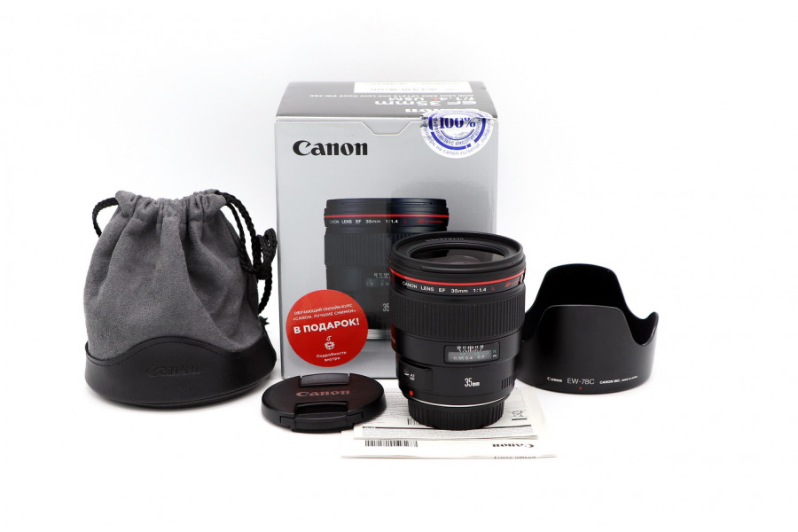 Автофокусный Canon EF 35mm f/1.4L USM в упаковке