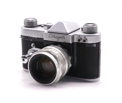Редкий фотоаппарат Старт + Гелиос-44 (СССР, 1962г)