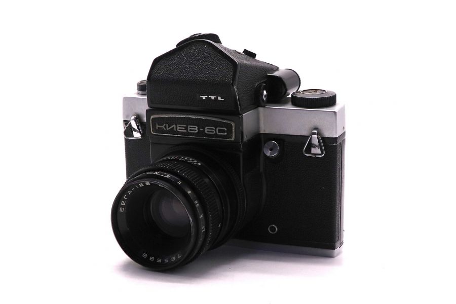 Фотокамера Киев 6С + Вега-12Б (СССР, 1982 г.)