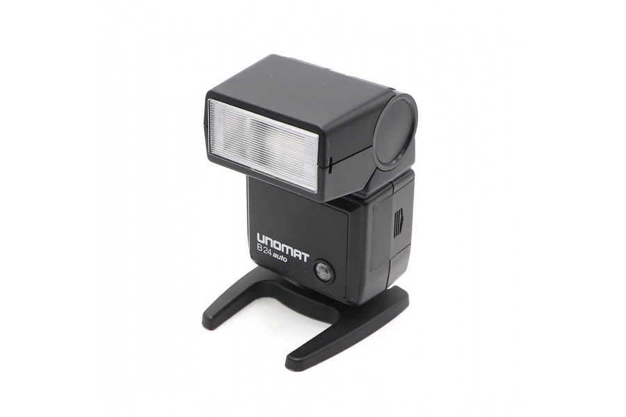 Черная фотовспышка Unomat B24 Auto в упаковке