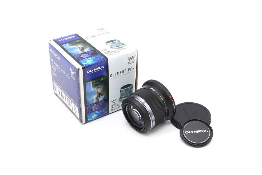 Olympus M.Zuiko Digital 45mm f/1.8 в упаковке