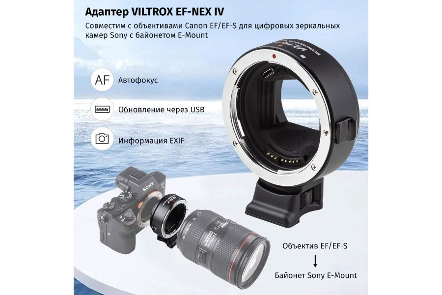 Переходник Viltrox EF-NEX IV Новый