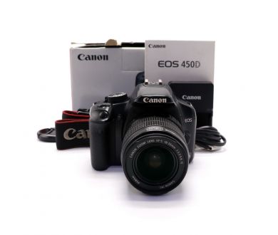 Canon EOS 450D kit в упаковке (пробег 21000 кадров)