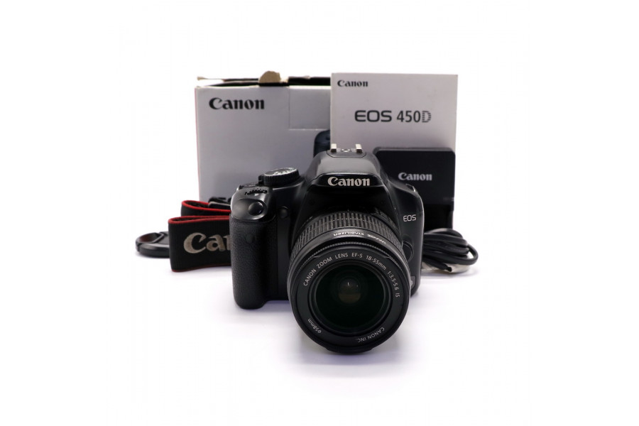 Canon EOS 450D kit в упаковке (пробег 21000 кадров)