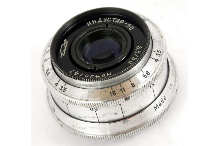 Объектив мануальный Индустар-50 3,5/50 (КМЗ, 1957)