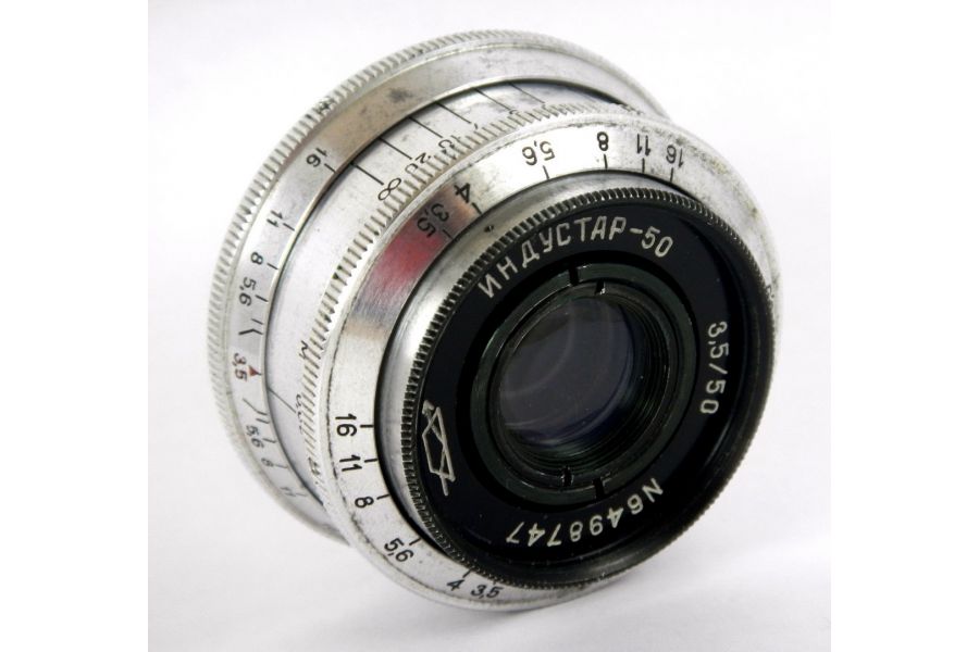Объектив мануальный Индустар-50 3,5/50 (КМЗ, 1957)