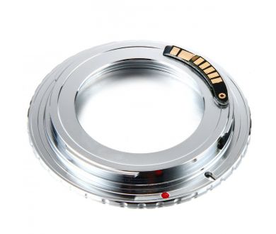 Переходник М42 - Canon EOS серебряный с чипом