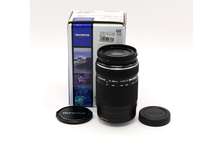 Olympus M.Zuiko Digital 75-300mm f/4.8-6.7 ED II MSC в упаковке