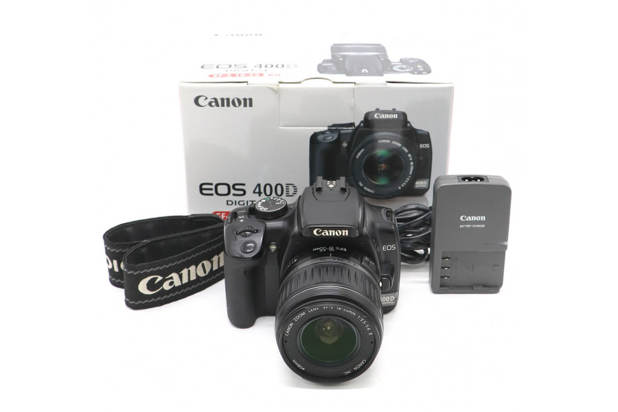 Canon EOS 400D kit 18-55mm f/3.5-5.6 II в упаковке