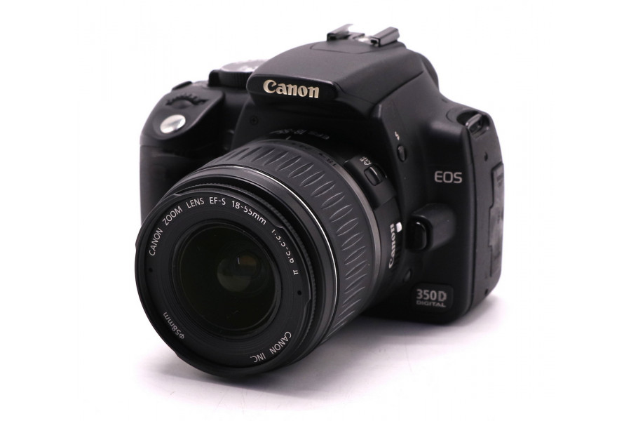 Canon EOS 350D Black EF-S 18-55 kit в упаковке 