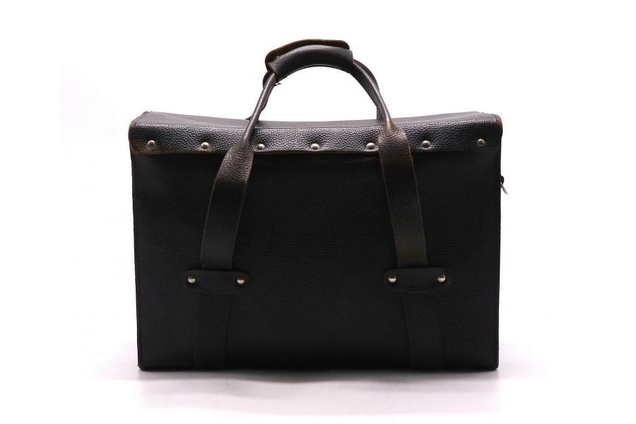 Кофр кожаный черный для фототехники (Russia, 1999)