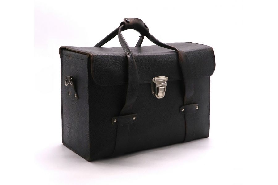 Кофр кожаный черный для фототехники (Russia, 1999)