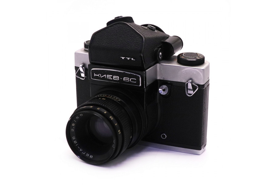 Советский фотоаппарат Киев 6С + Вега-12Б (1984 г.)