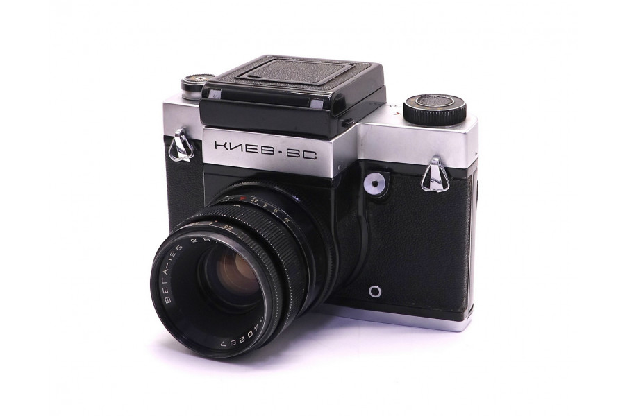 Фотокамера Киев 6С + Вега-12Б (СССР, 1980)