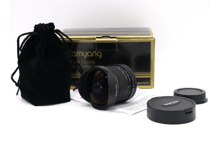 Samyang 8mm f/3.5 AS IF MC Fish-eye CS Canon EF-S в упаковке