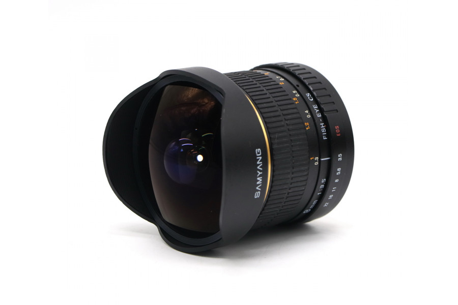 Samyang 8mm f/3.5 AS IF MC Fish-eye CS Canon EF-S в упаковке