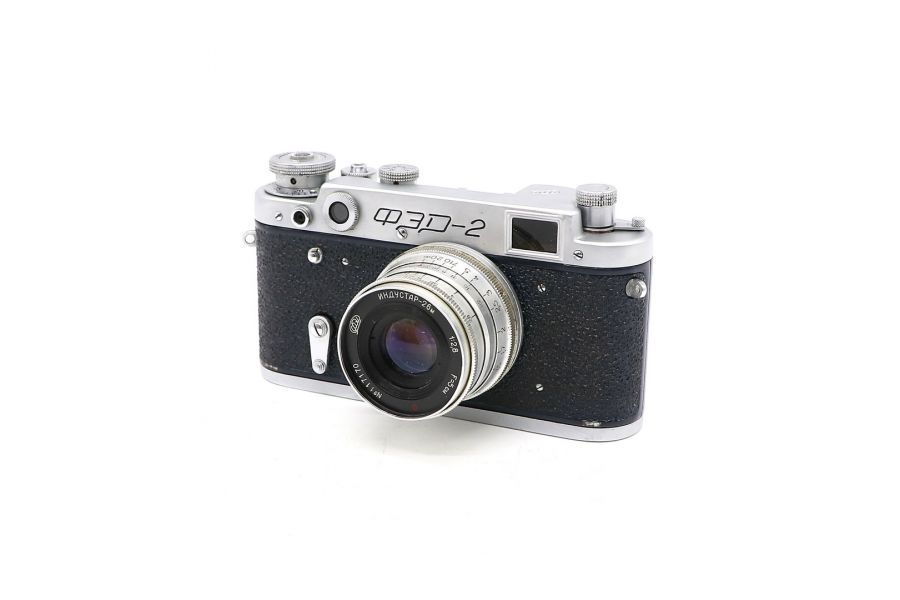 Фотоаппарат Фэд 2 + Индустар-26М синий (СССР)