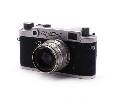 Фотоаппарат Фэд 2 + Индустар-26М синий (СССР)