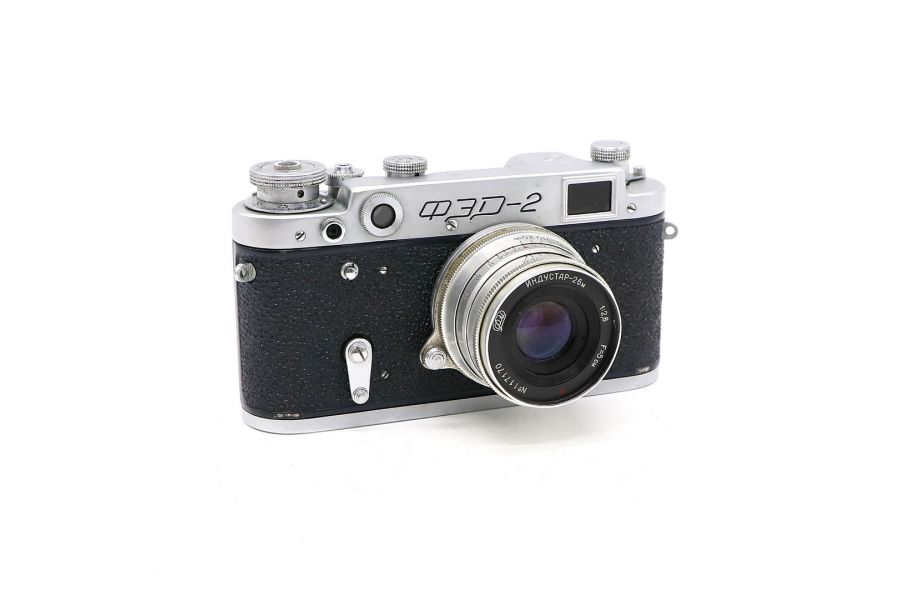 Фотоаппарат Фэд 2 + Индустар-26М синий (СССР)