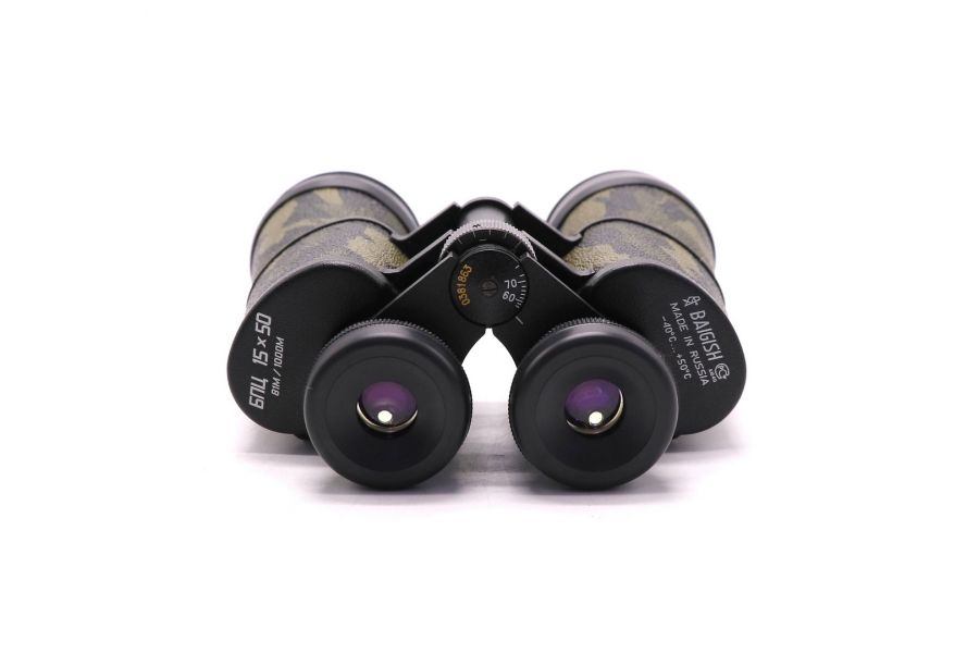 Классический призменный бинокль БПЦ 15х50 Baigish