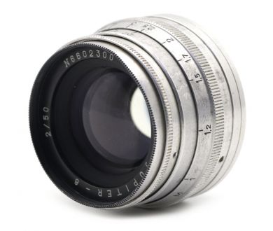 Советский объектив Юпитер-8 2/50 silver (СССР, 1960)