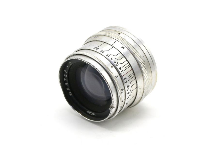 Советский объектив Юпитер-8 2/50 silver (СССР, 1960)