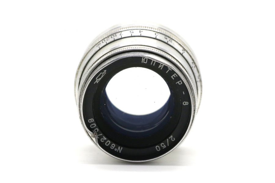 Советский объектив Юпитер-8 2/50 silver (СССР, 1960)