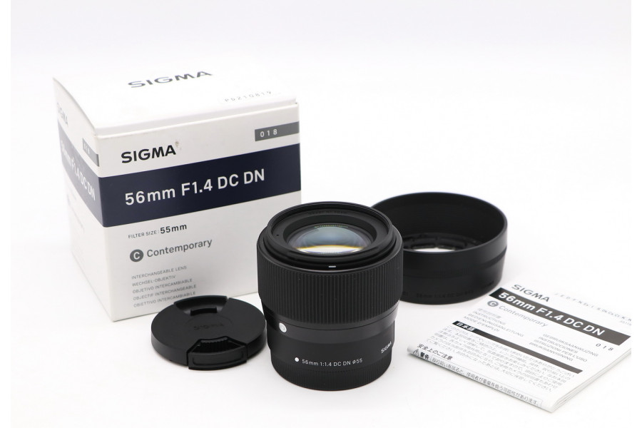 Sigma 56mm f/1.4 DC DN Contemporary EF-M в упаковке