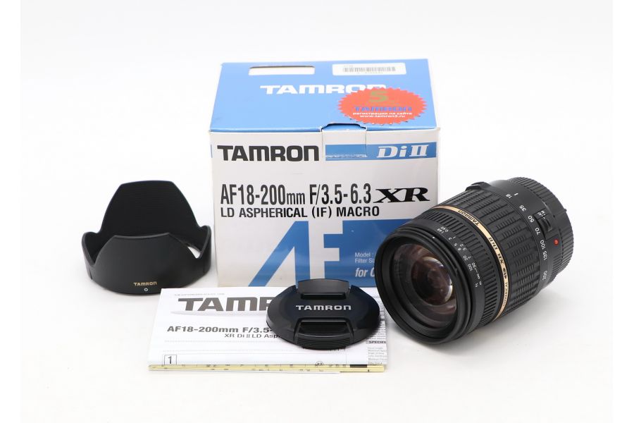 Объектив Tamron AF 18-200mm f/3.5-6.3 XR Di II LD Aspherical (IF) MACRO (A14) Canon EF-S в упаковке (Vietnam)