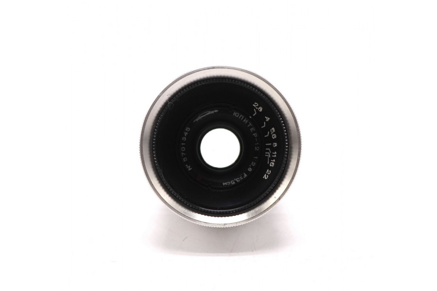 Юпитер-12 П 2.8/35 М39 silver КМЗ в тубусе