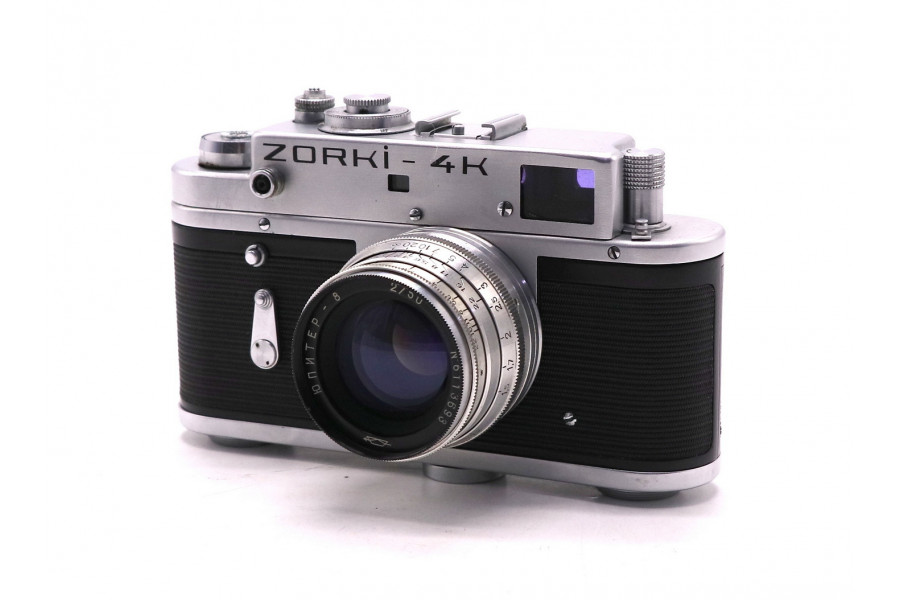Плёночный фотоаппарат Зоркий 4К + Юпитер-8 (СССР)