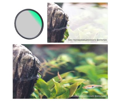 Светофильтр K&F Concept MC14 CPL Slim Green-Coated 58mm