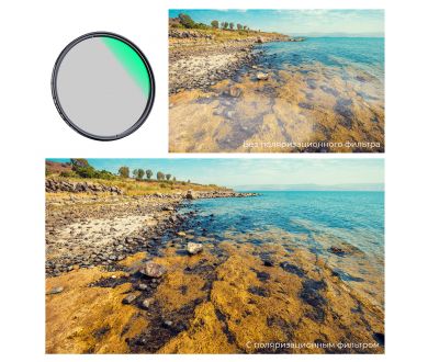Светофильтр K&F Concept MC14 CPL Slim Green-Coated 58mm