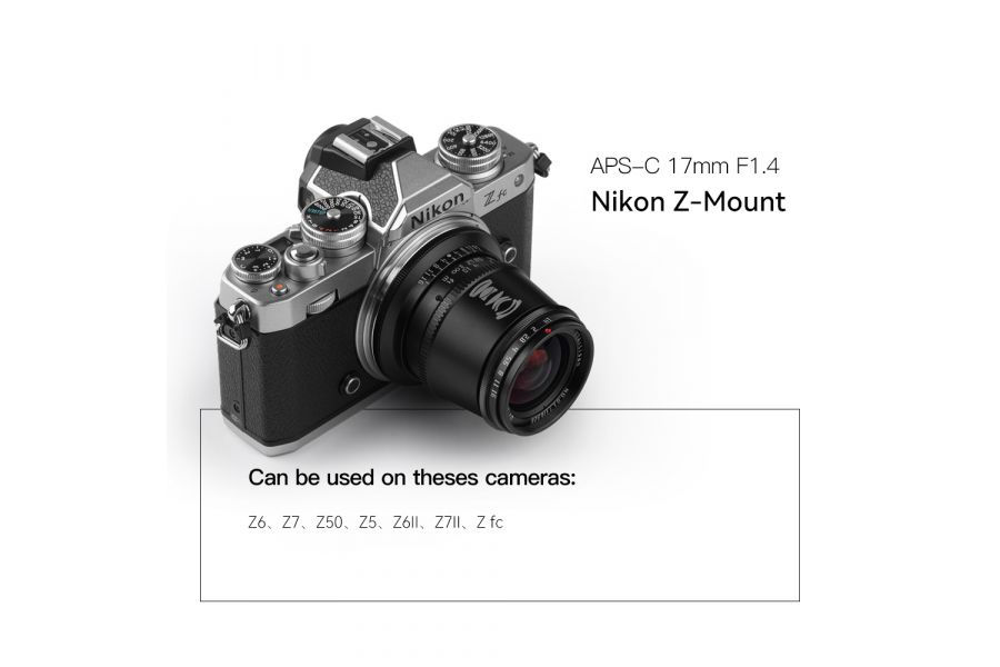 Объектив TTartisan 17mm F1.4 APS-C для Nikon Z