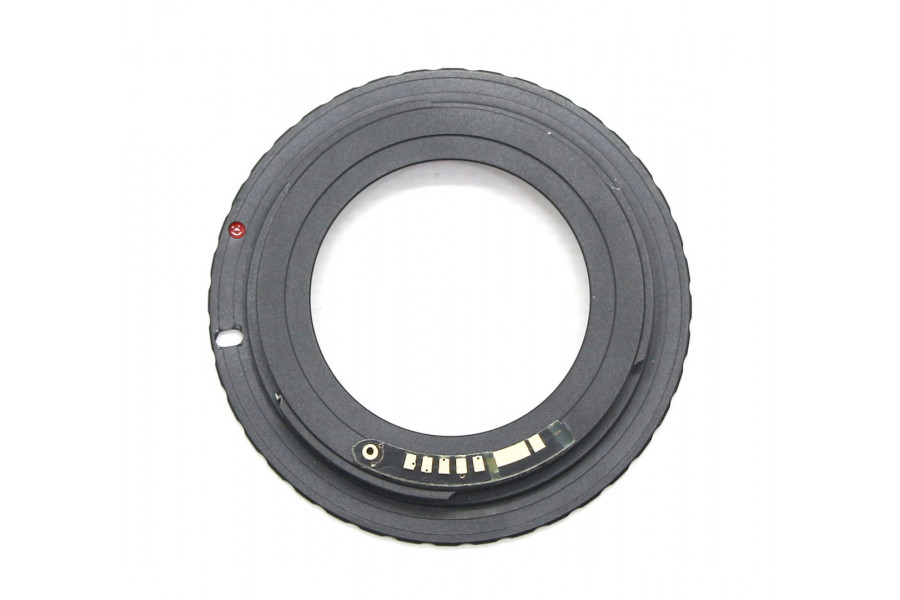 Металлический переходник M42 - Canon black с чипом
