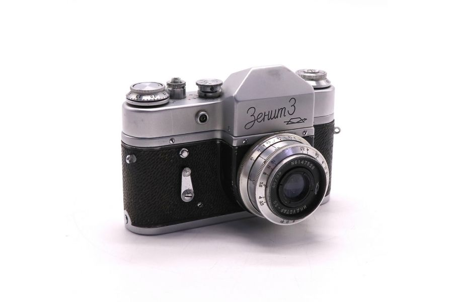 Фотокамера Зенит 3 + Индустар-50 (СССР, 1962)