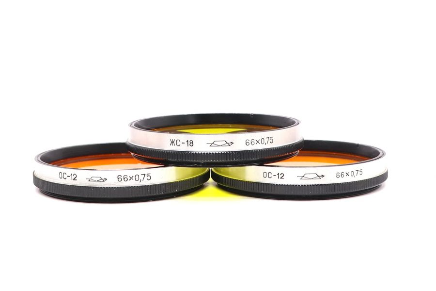 Светофильтры 66мм цветные для Гелиос-40