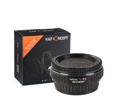 Переходник Nikon F - Pentax K с линзой K&F Concept 