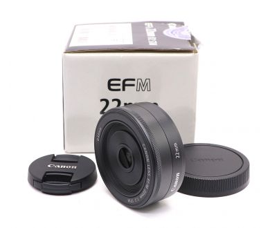 Объектив Canon EF-M 22mm f/2 STM в упаковке