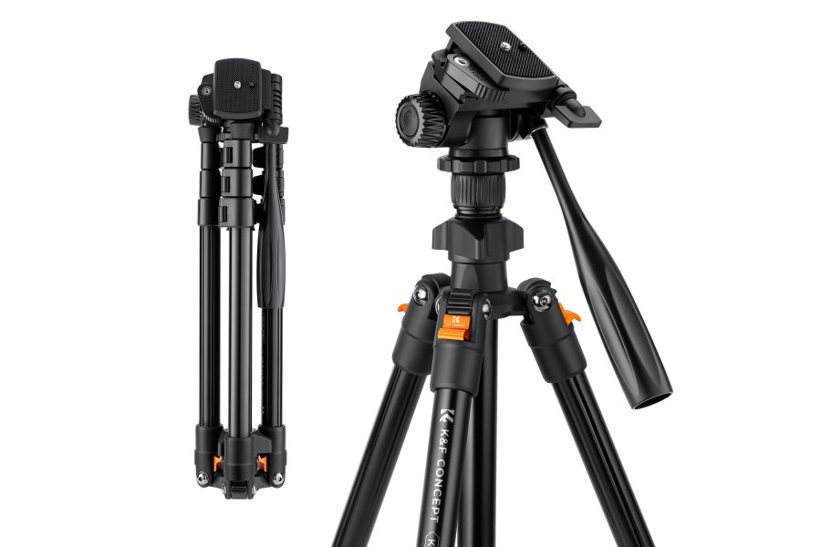 Штатив K&F Concept KF09.115 K234A0 + видеоголова + зажим