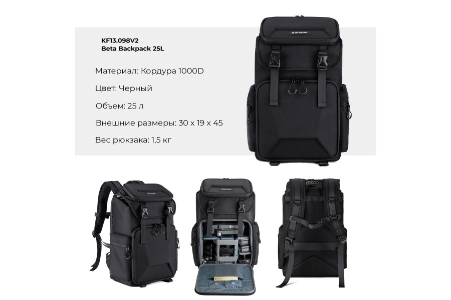 Рюкзак K&F Concept 25 л KF13.098V2 Ударопрочный