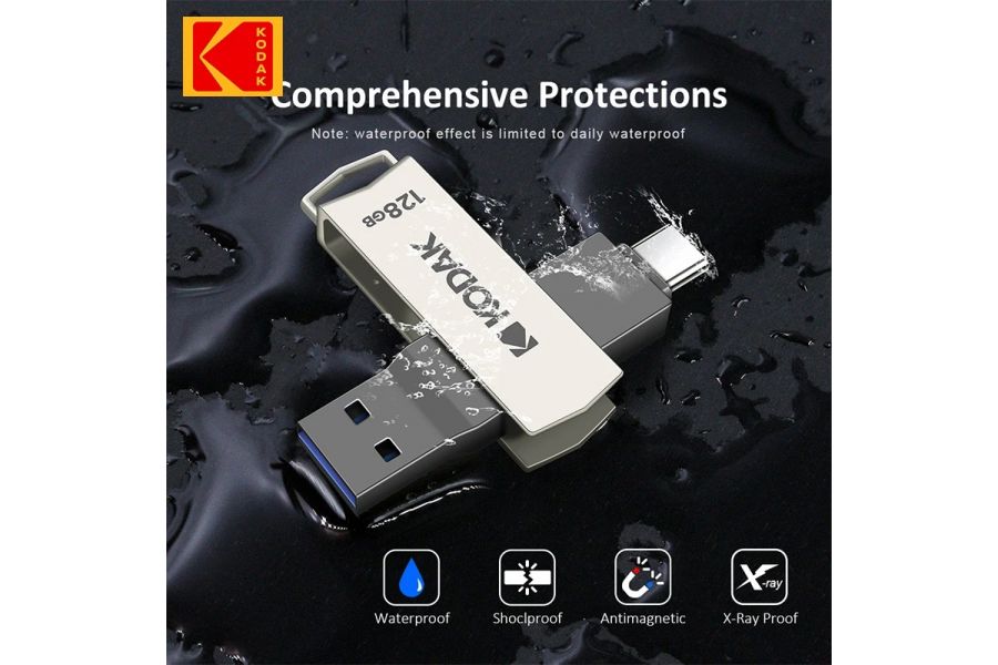 Флеш накопитель KODAK K273 Type-C + USB 3.2 (128 ГБ)