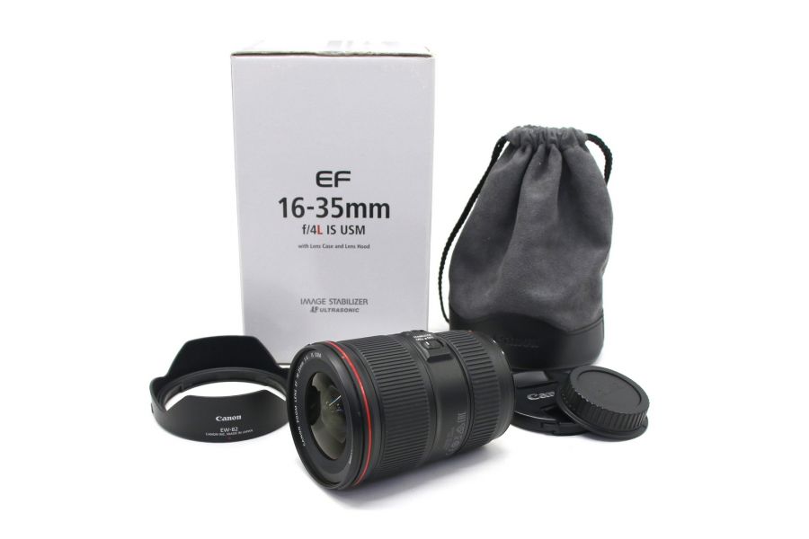 Объектив Canon EF 16-35mm f/4L IS USM в упаковке