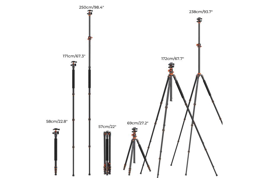 Штатив K&F Concept T254A8 + BH-28L KF09.086V2