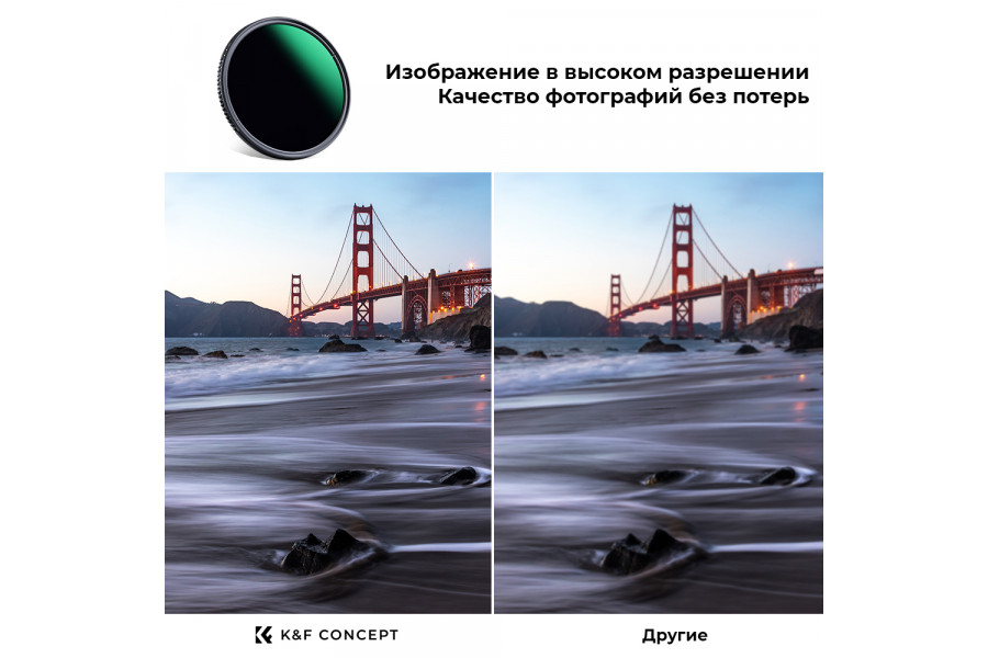 Нейтральный фильтр K&F Concept ND3-ND1000 58 мм